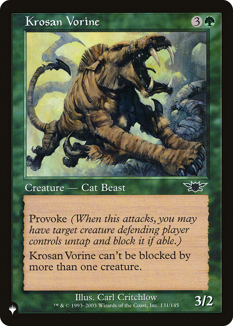 Krosan Vorine [The List Reprints] | Gate City Games LLC