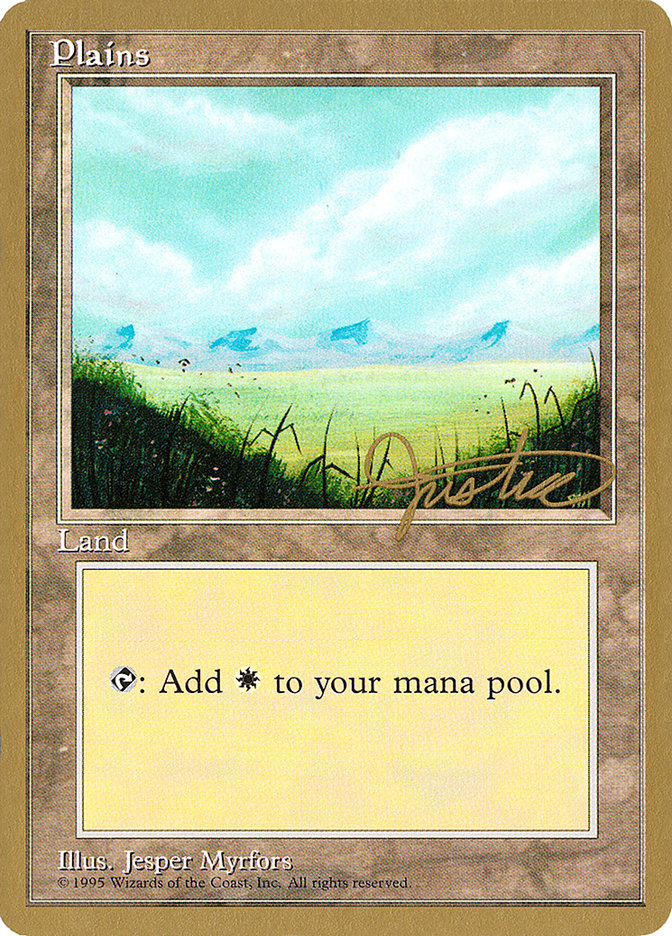 Plains (mj366) (Mark Justice) [Pro Tour Collector Set] | Gate City Games LLC