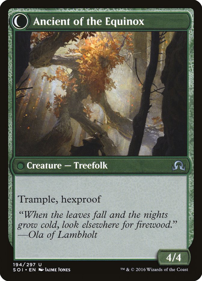 Autumnal Gloom // Ancient of the Equinox [Shadows over Innistrad] | Gate City Games LLC