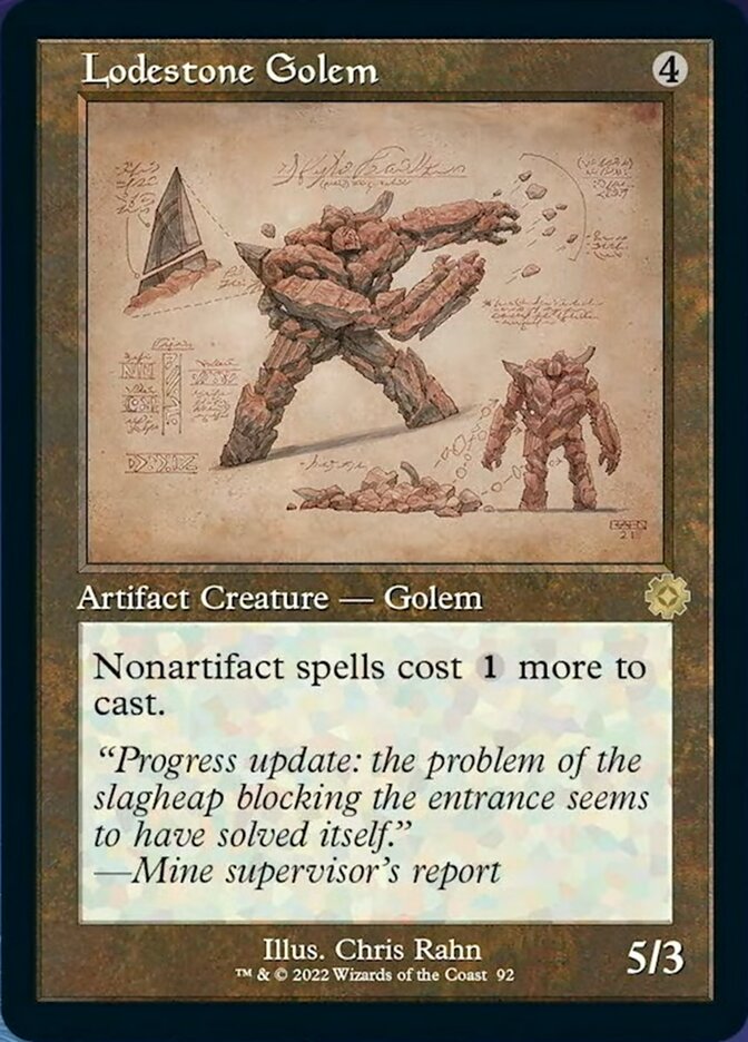 Lodestone Golem (Retro Schematic) [The Brothers' War Retro Artifacts] | Gate City Games LLC