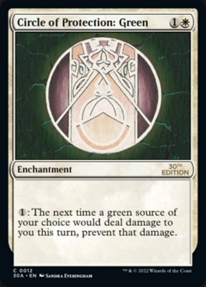 Circle of Protection: Green [30th Anniversary Edition] | Gate City Games LLC