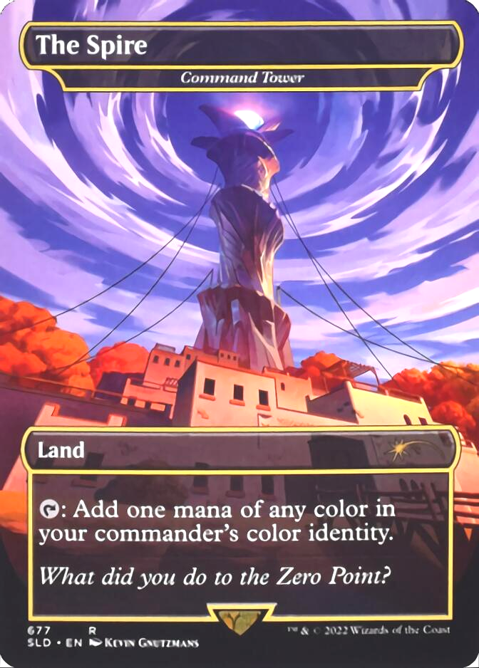 Command Tower - The Spire (Borderless) [Secret Lair Drop Promos] | Gate City Games LLC