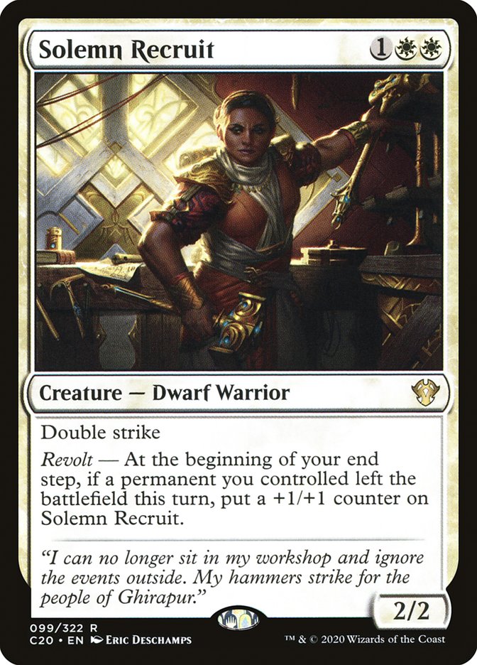 Solemn Recruit [Commander 2020] | Gate City Games LLC