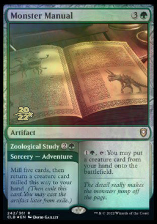 Monster Manual // Zoological Study [Commander Legends: Battle for Baldur's Gate Prerelease Promos] | Gate City Games LLC