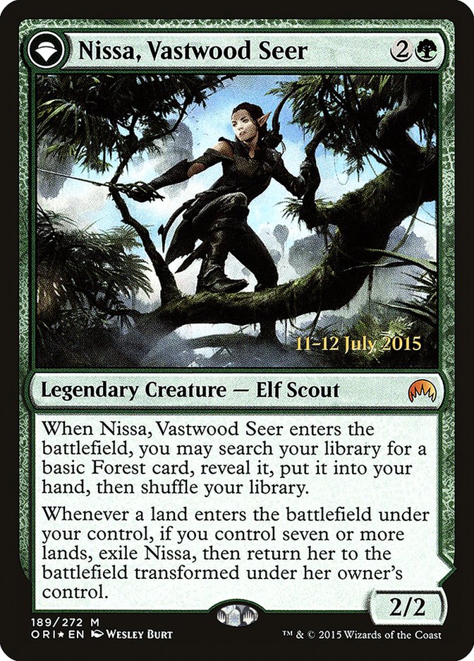 Nissa, Vastwood Seer // Nissa, Sage Animist [Magic Origins Prerelease Promos] | Gate City Games LLC