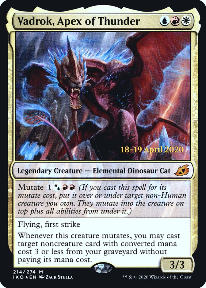 Vadrok, Apex of Thunder [Ikoria: Lair of Behemoths Prerelease Promos] | Gate City Games LLC