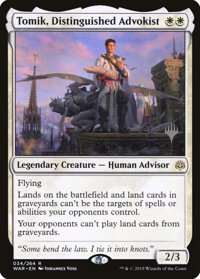 Tomik, Distinguished Advokist (Promo Pack) [War of the Spark Promos] | Gate City Games LLC
