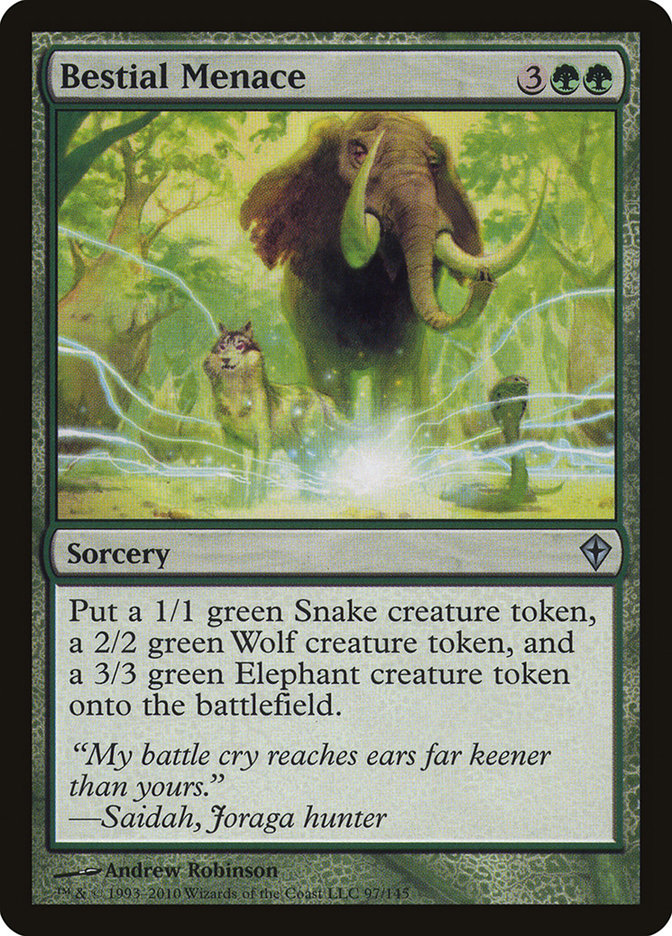Bestial Menace [Worldwake] | Gate City Games LLC