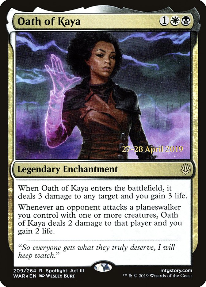 Oath of Kaya [War of the Spark Prerelease Promos] | Gate City Games LLC