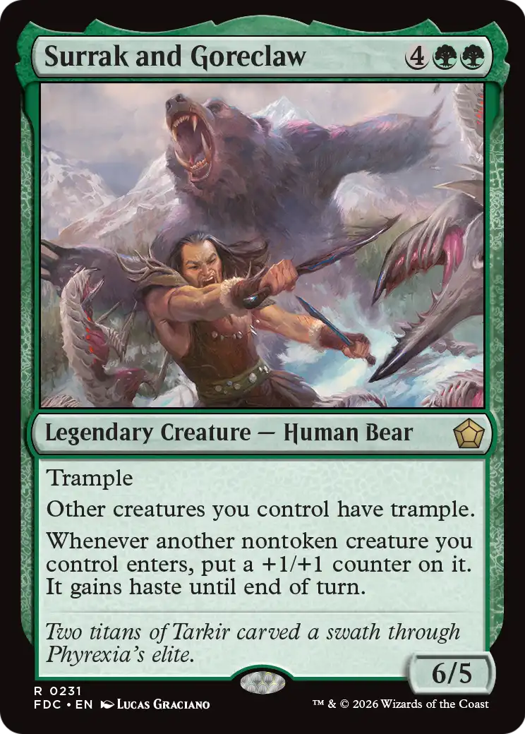 Surrak and Goreclaw [Foundations Commander] | Gate City Games LLC