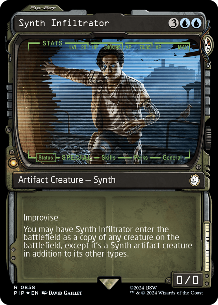 Synth Infiltrator (Showcase) (Surge Foil) [Fallout] | Gate City Games LLC