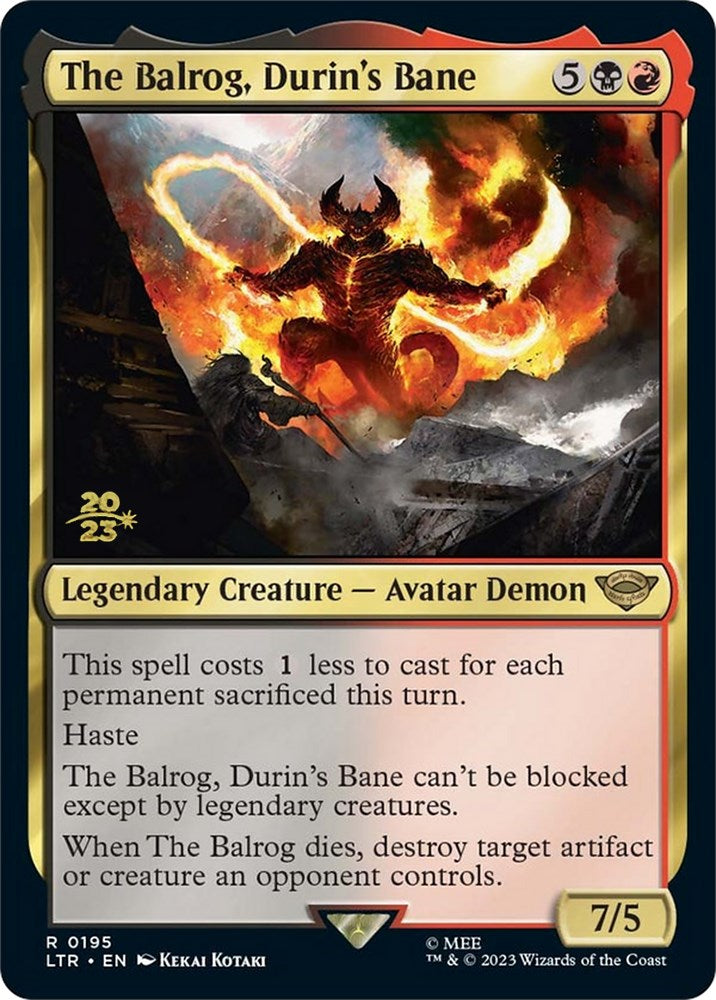 The Balrog, Durin's Bane [The Lord of the Rings: Tales of Middle-Earth Prerelease Promos] | Gate City Games LLC