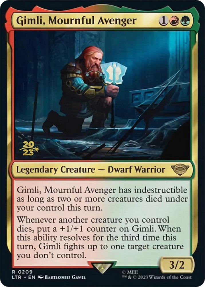 Gimli, Mournful Avenger [The Lord of the Rings: Tales of Middle-Earth Prerelease Promos] | Gate City Games LLC