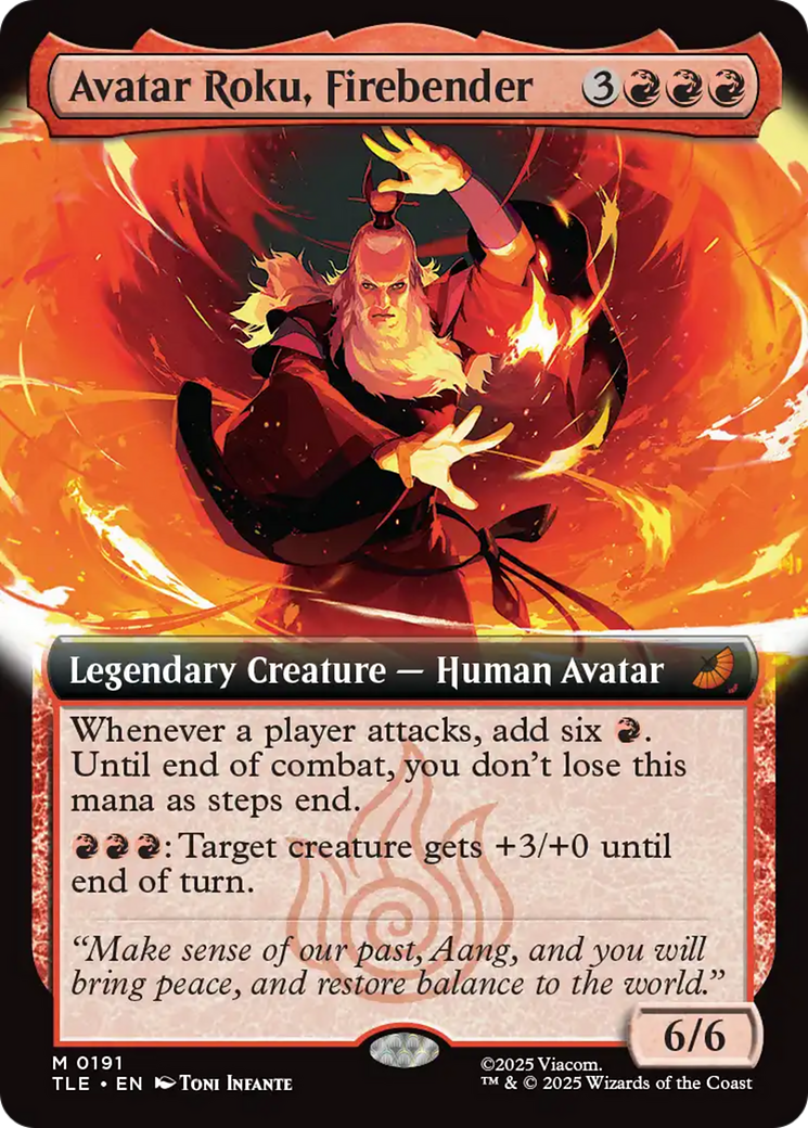 Avatar Roku, Firebender (Extended Art) [Avatar: The Last Airbender: Eternal-Legal] | Gate City Games LLC