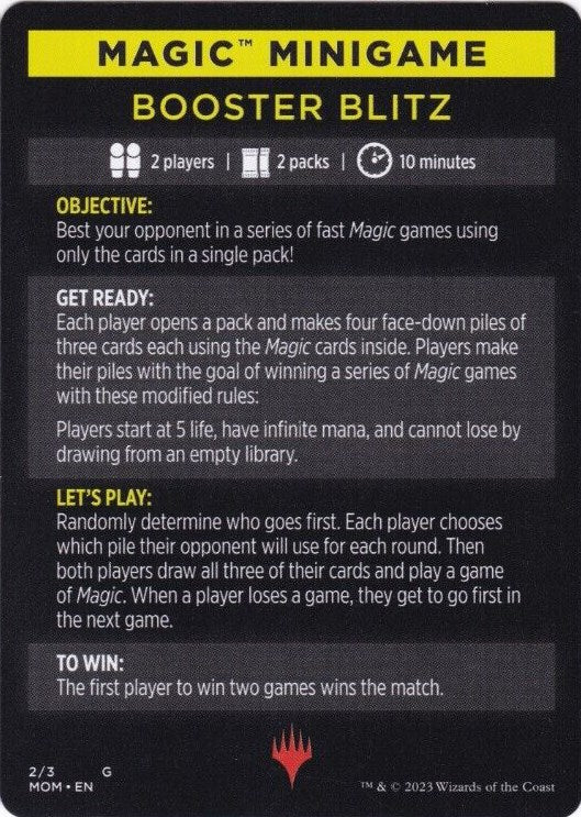 Booster Blitz (Magic Minigame) [March of the Machine Minigame] | Gate City Games LLC