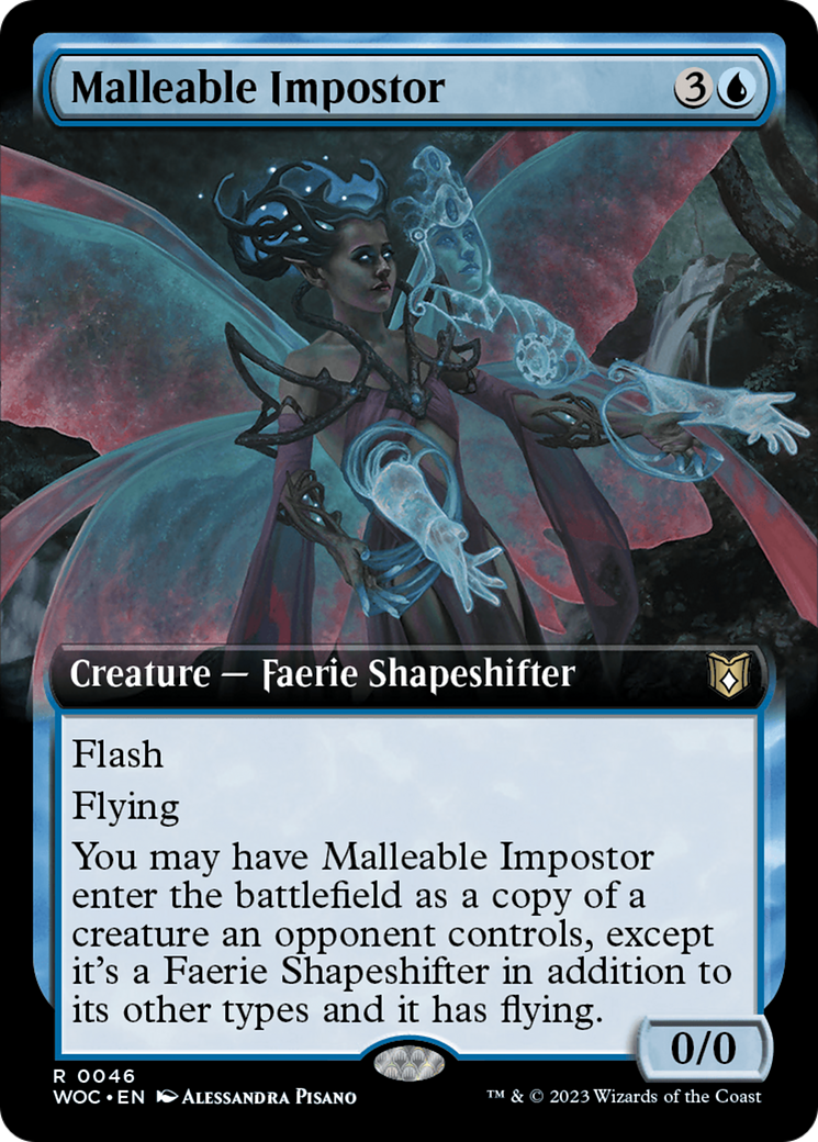 Malleable Impostor (Extended Art) [Wilds of Eldraine Commander] | Gate City Games LLC
