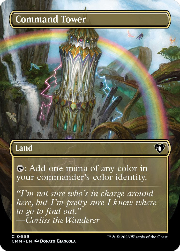 Command Tower (Borderless Alternate Art) [Commander Masters] | Gate City Games LLC