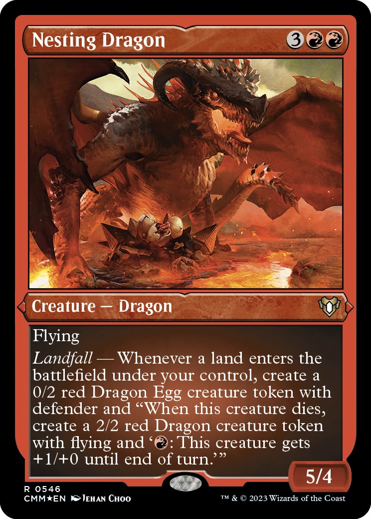 Nesting Dragon (Foil Etched) [Commander Masters] | Gate City Games LLC