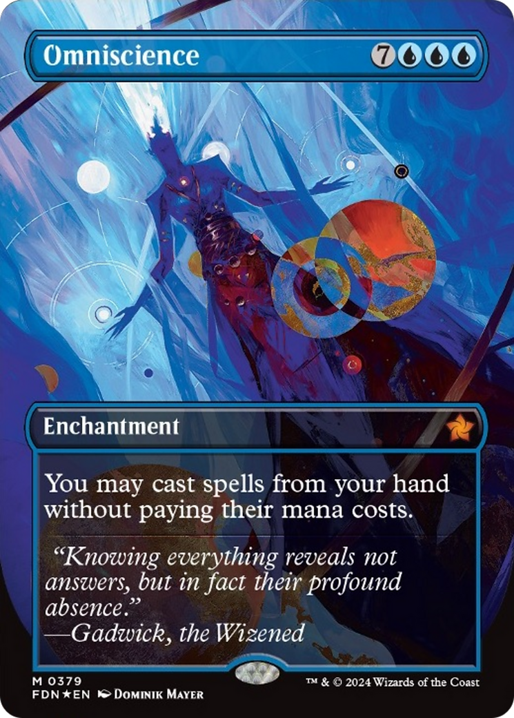 Omniscience (Borderless Mana Foil) [Foundations] | Gate City Games LLC