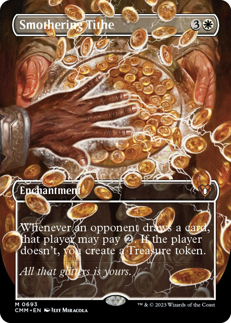 Smothering Tithe (Borderless Alternate Art) [Commander Masters] | Gate City Games LLC