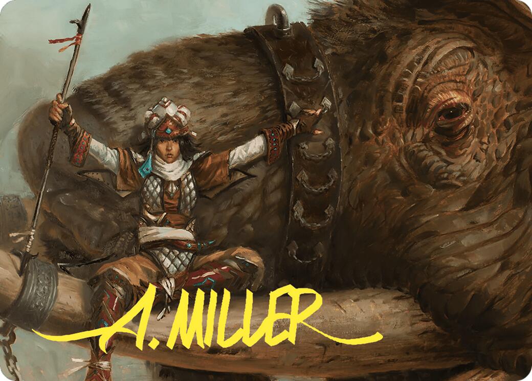 Tuskguard Captain Art Card (Gold-Stamped Signature) [Commander Masters Art Series] | Gate City Games LLC
