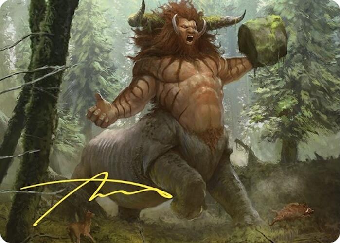 Stonehoof Chieftain Art Card (Gold-Stamped Signature) [Commander Masters Art Series] | Gate City Games LLC