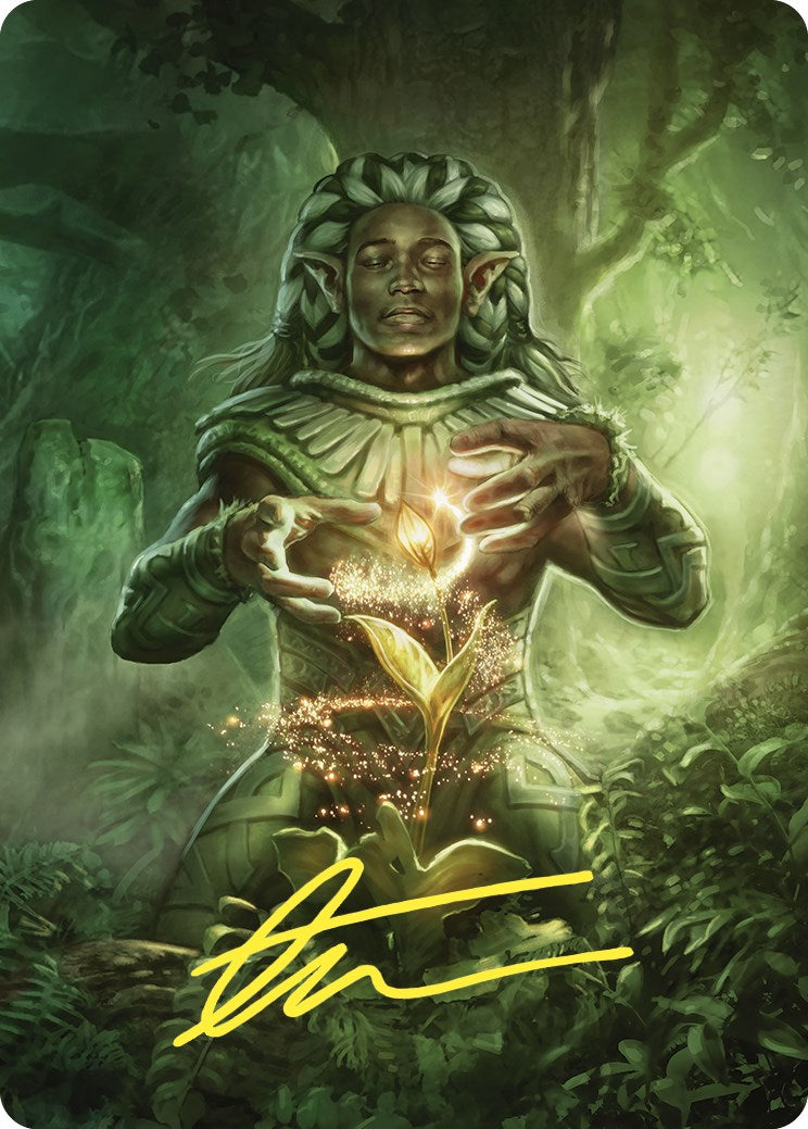 Elvish Mystic Art Card (Gold-Stamped Signature) [Commander Masters Art Series] | Gate City Games LLC