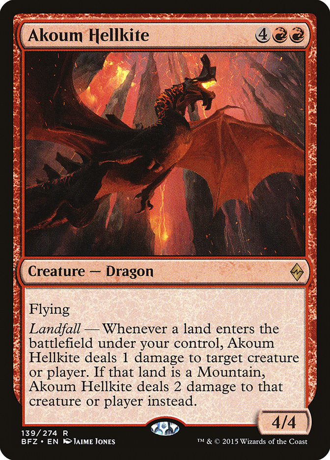Akoum Hellkite [Battle for Zendikar] | Gate City Games LLC