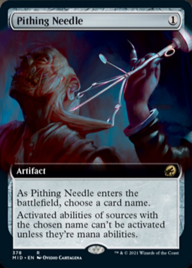 Pithing Needle (Extended Art) [Innistrad: Midnight Hunt] | Gate City Games LLC