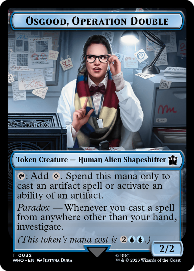 Alien // Osgood, Operation Double Double-Sided Token [Doctor Who Tokens] | Gate City Games LLC