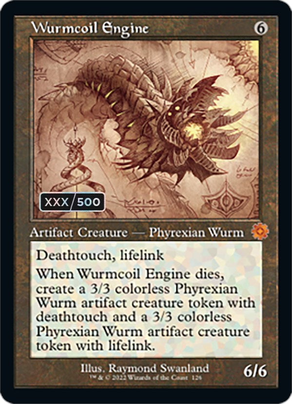 Wurmcoil Engine (Retro Schematic) (Serialized) [The Brothers' War Retro Artifacts] | Gate City Games LLC