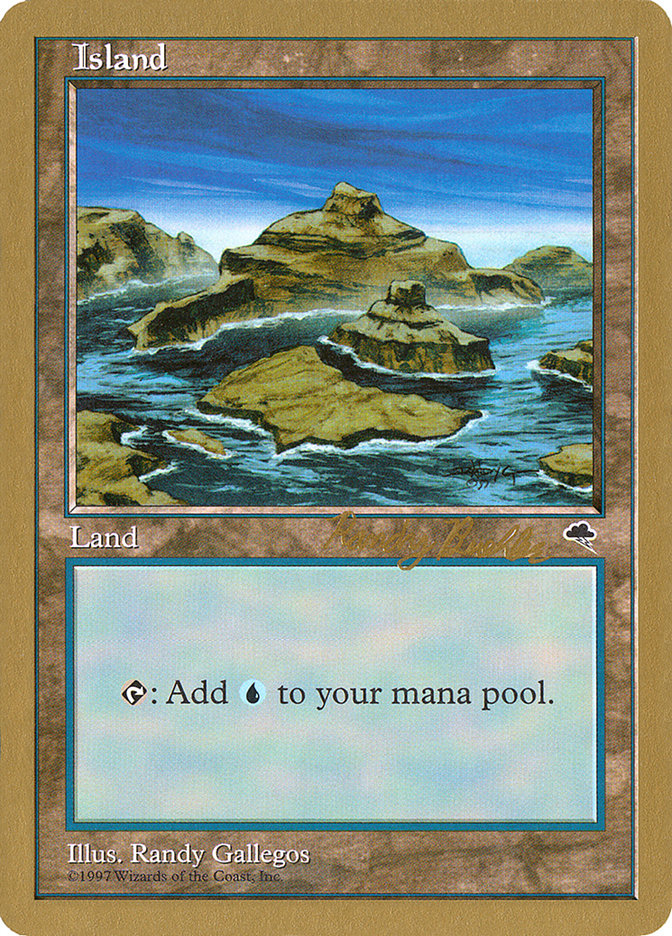 Island (rb338) (Randy Buehler) [World Championship Decks 1998] | Gate City Games LLC