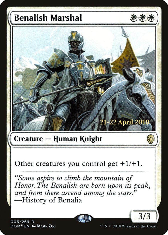 Benalish Marshal [Dominaria Prerelease Promos] | Gate City Games LLC