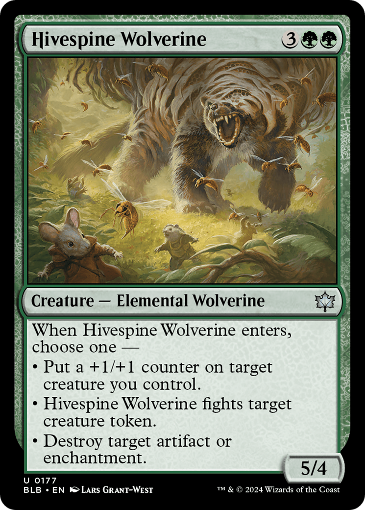 Hivespine Wolverine [Bloomburrow] | Gate City Games LLC