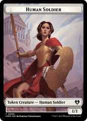 Human Soldier // Dwarf Berserker Double-Sided Token [Commander Masters Tokens] | Gate City Games LLC