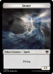 Spirit (0010) // Cat (0005) Double-Sided Token [Commander Masters Tokens] | Gate City Games LLC