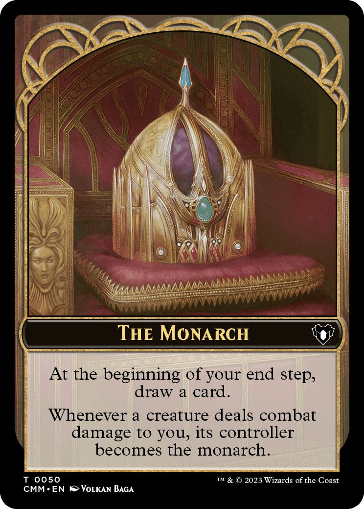 The Monarch // Elf Druid Double-Sided Token [Commander Masters Tokens] | Gate City Games LLC