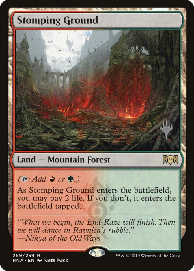 Stomping Ground (Promo Pack) [Ravnica Allegiance Promos] | Gate City Games LLC