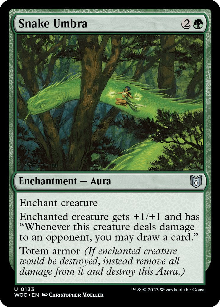 Snake Umbra [Wilds of Eldraine Commander] | Gate City Games LLC