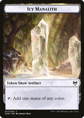 Elf Warrior // Icy Manalith Double-Sided Token [Kaldheim Tokens] | Gate City Games LLC