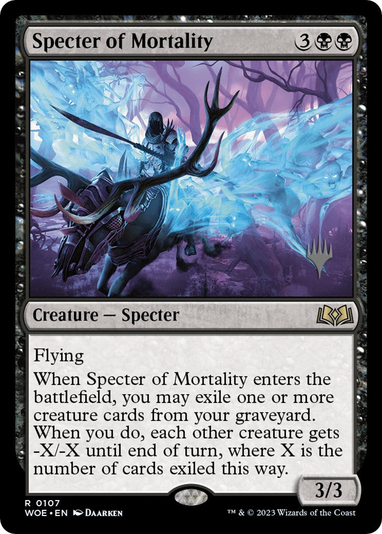 Specter of Mortality (Promo Pack) [Wilds of Eldraine Promos] | Gate City Games LLC