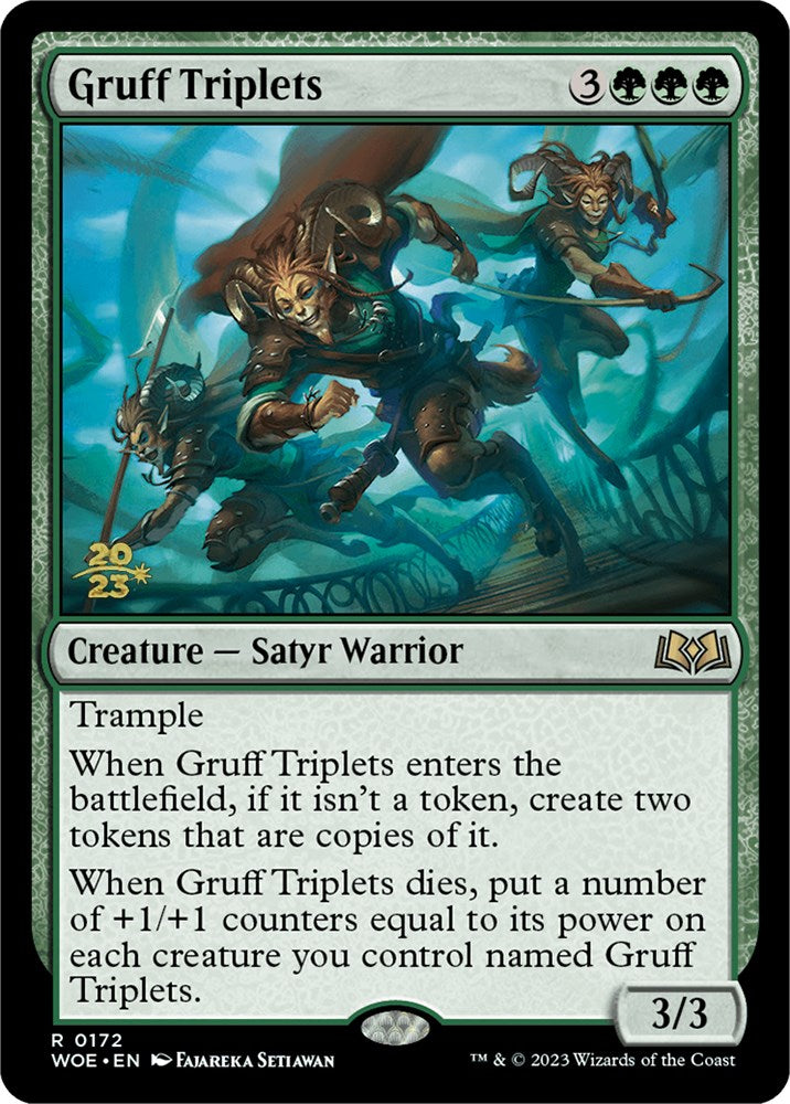 Gruff Triplets [Wilds of Eldraine Prerelease Promos] | Gate City Games LLC
