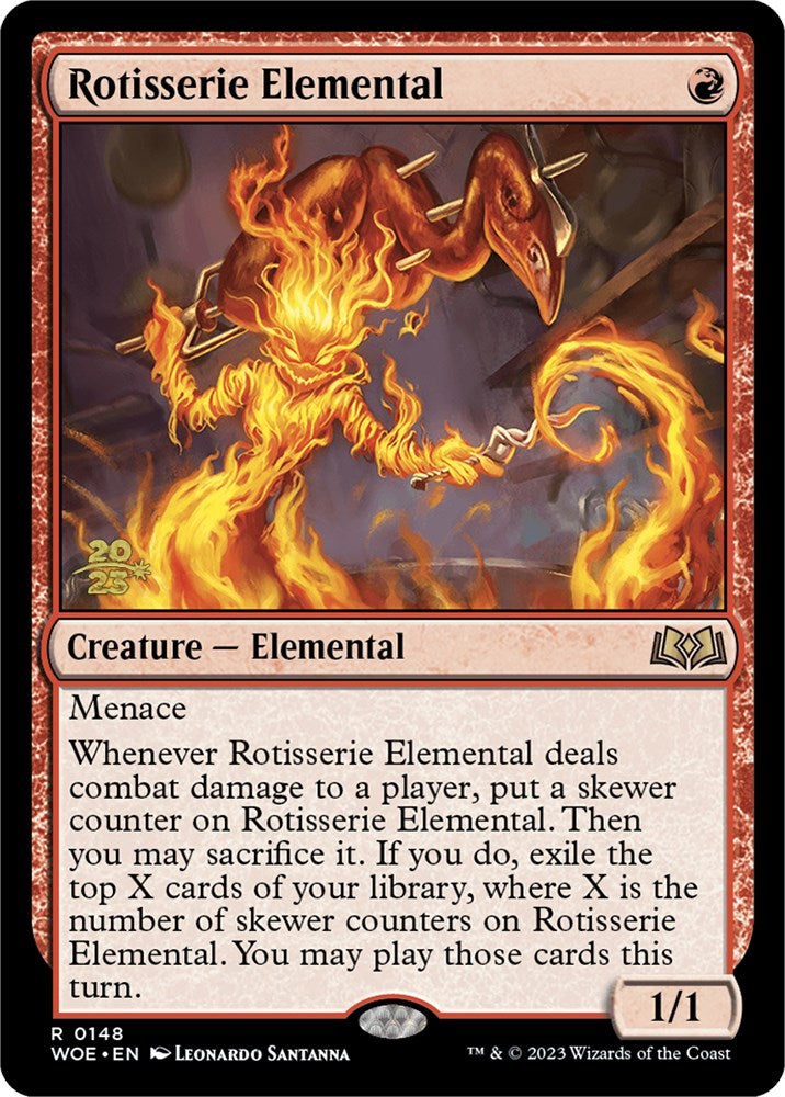 Rotisserie Elemental [Wilds of Eldraine Prerelease Promos] | Gate City Games LLC
