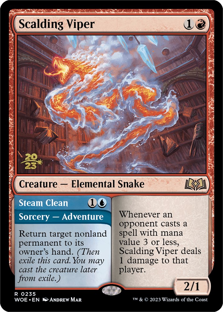 Scalding Viper [Wilds of Eldraine Prerelease Promos] | Gate City Games LLC