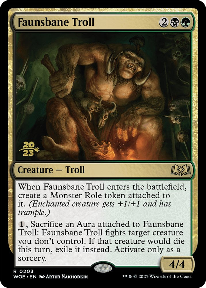 Faunsbane Troll [Wilds of Eldraine Prerelease Promos] | Gate City Games LLC