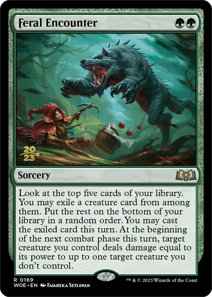 Feral Encounter [Wilds of Eldraine Prerelease Promos] | Gate City Games LLC