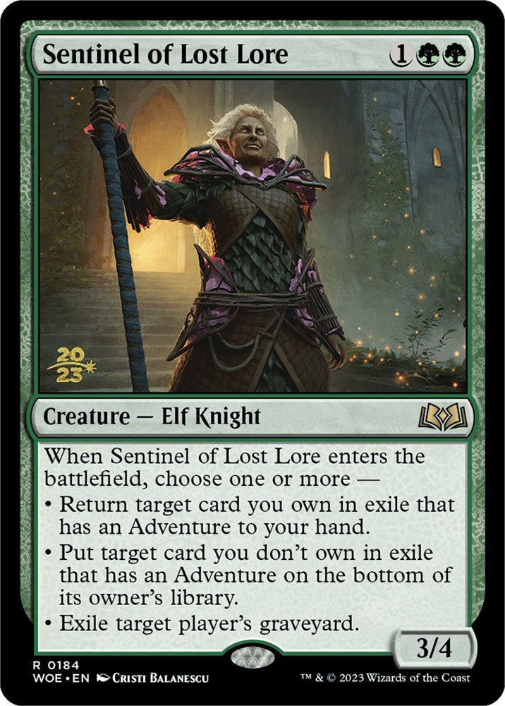 Sentinel of Lost Lore [Wilds of Eldraine Prerelease Promos] | Gate City Games LLC