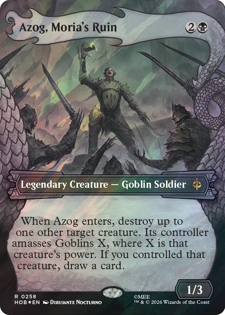 Azog, Moria's Ruin (Showcase) (Surge Foil) [The Hobbit] | Gate City Games LLC