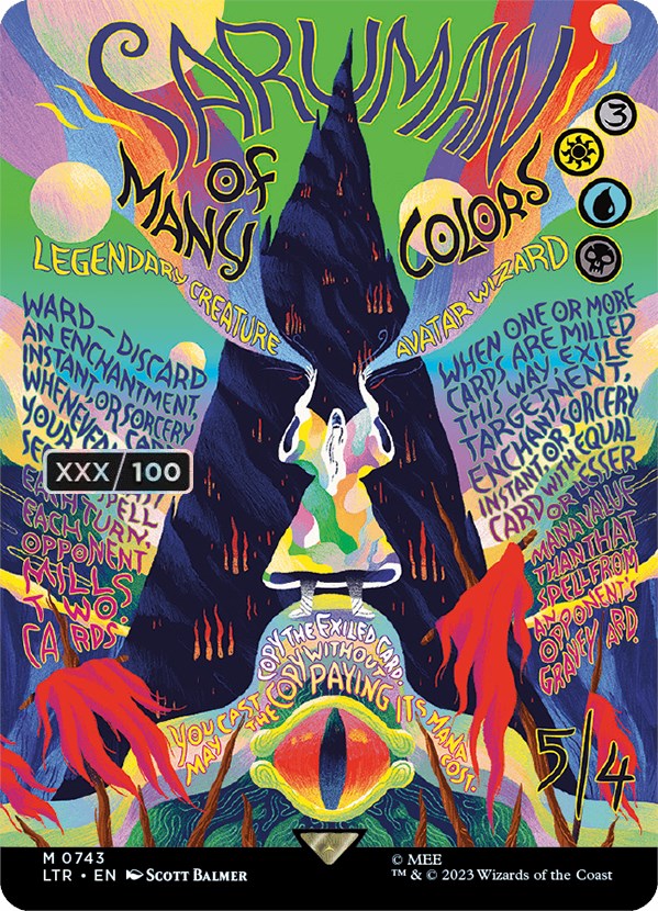 Saruman of Many Colors (Borderless Poster) (Serialized) [The Lord of the Rings: Tales of Middle-Earth] | Gate City Games LLC