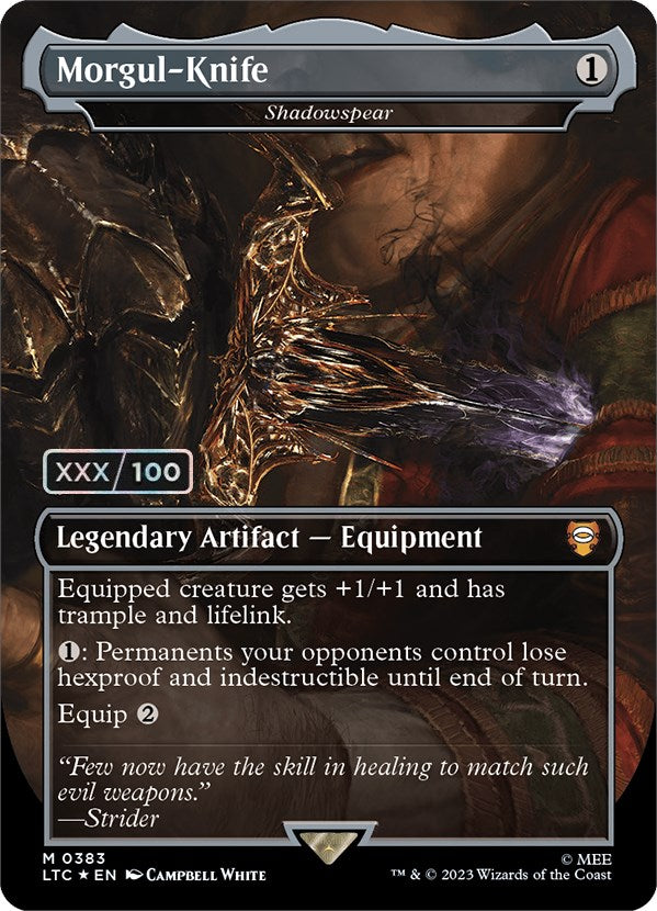 Morgul-Knife - Shadowspear (Serialized) [The Lord of the Rings: Tales of Middle-Earth Commander] | Gate City Games LLC